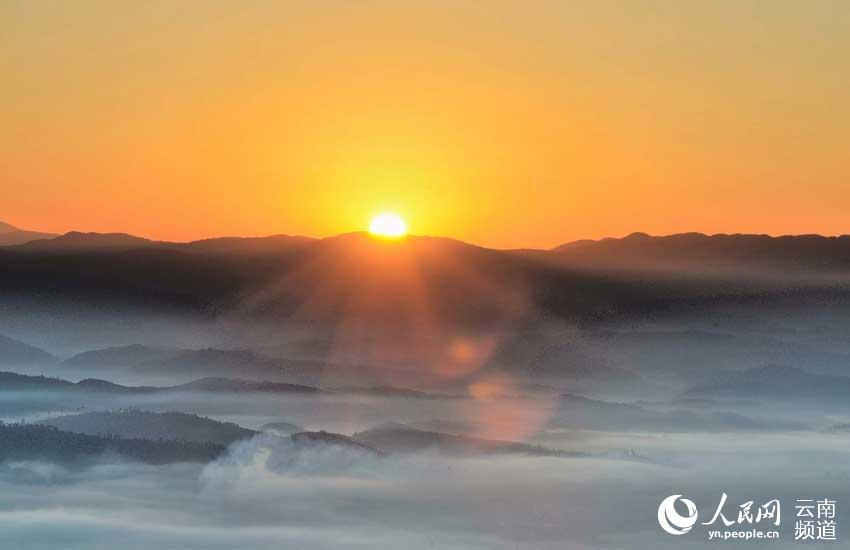 美麗昌寧掠影：冬季日出醉田園